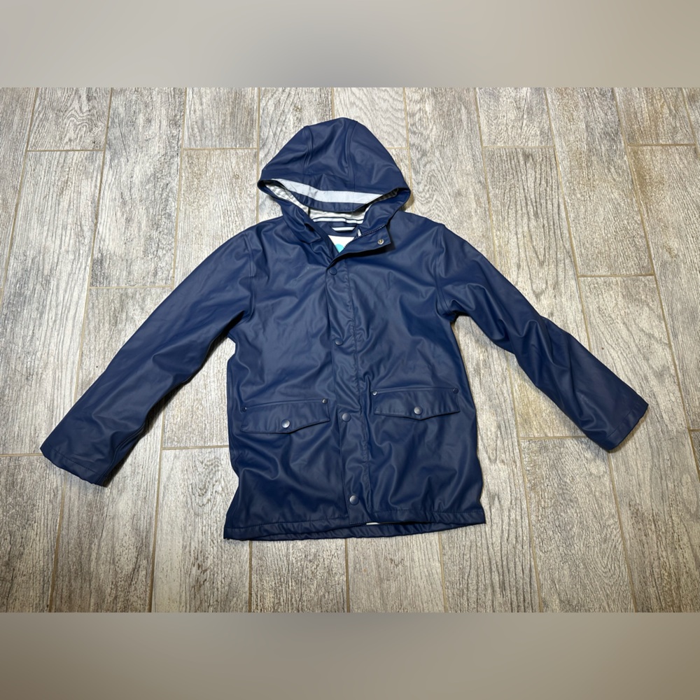 Mini Boden Boys’ Navy Rain Jacket - Lined Size 9-10